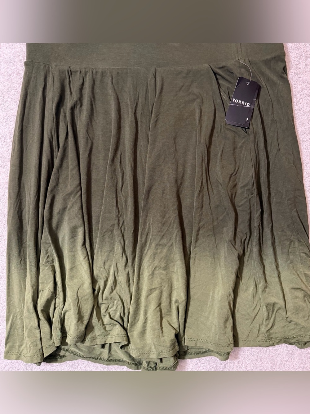 NWT torrid Super Soft Jersey Knit Skater Circle Skirt Ombre Dip Dye Pocket Flowy